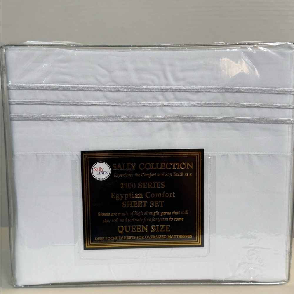 Brand New Queen size 4PCS sheet set,deep pocket,White